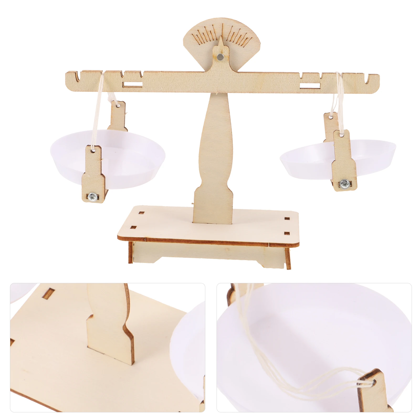 

1 Set Of Kids Wooden Balance Scale Diy Educational Science Learning Kit For Hands-On Craft Projects School Teaching Aids Safe