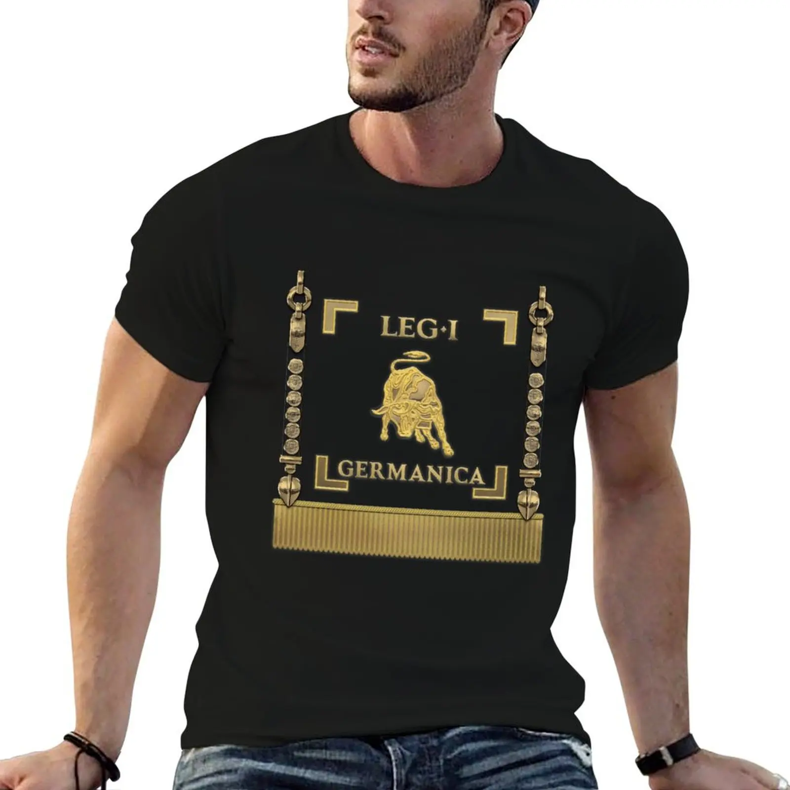 Standard of the 1st Germanic Legion - Vexillum of Legio I Germanica T-Shirt vintage anime shirt Clothing vintage t shirt men