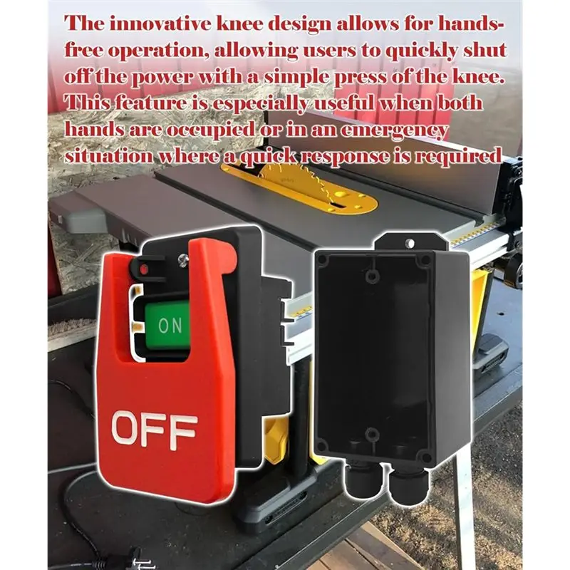 ABMH-For Table Saw Switch, Beach Saw, Wood Saw Machine- 120/230V Compatible Power Control Unit