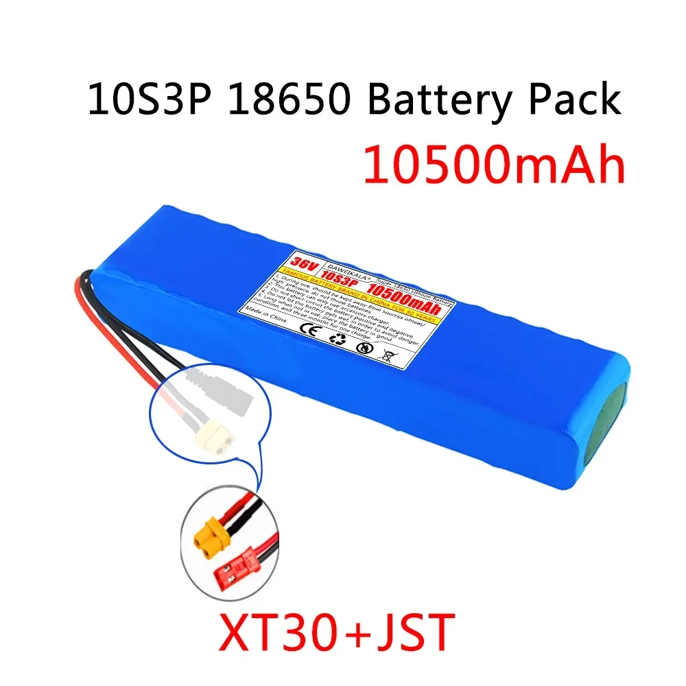

2025 10S3P 36V 10.5Ah 18650 Rechargeable Lithium Battery Pack 500W Power Modified Bicycle electric scooter Vehicle BMS