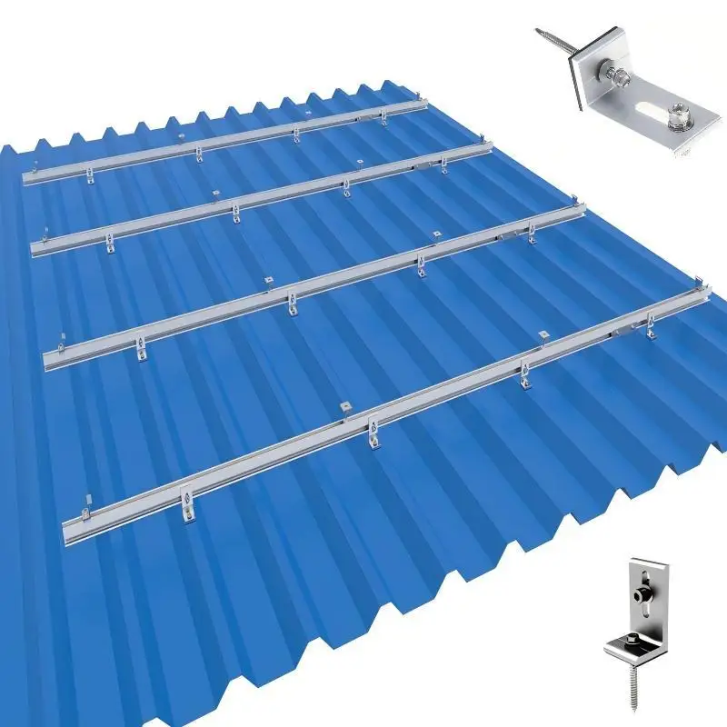 1Set  Aluminum Solar Panel Mounting L Bracket PV Connection Rail Cross Interconnects For RV Boat Off Roof Solar Installation....