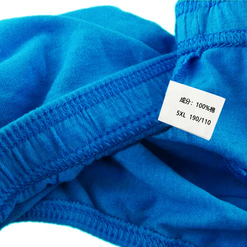 5 pz/lotto 7XL slip da uomo 100% cotone intimo da uomo slip da uomo mutande per uomo mutandine da uomo slip intimo nuovo confortevole