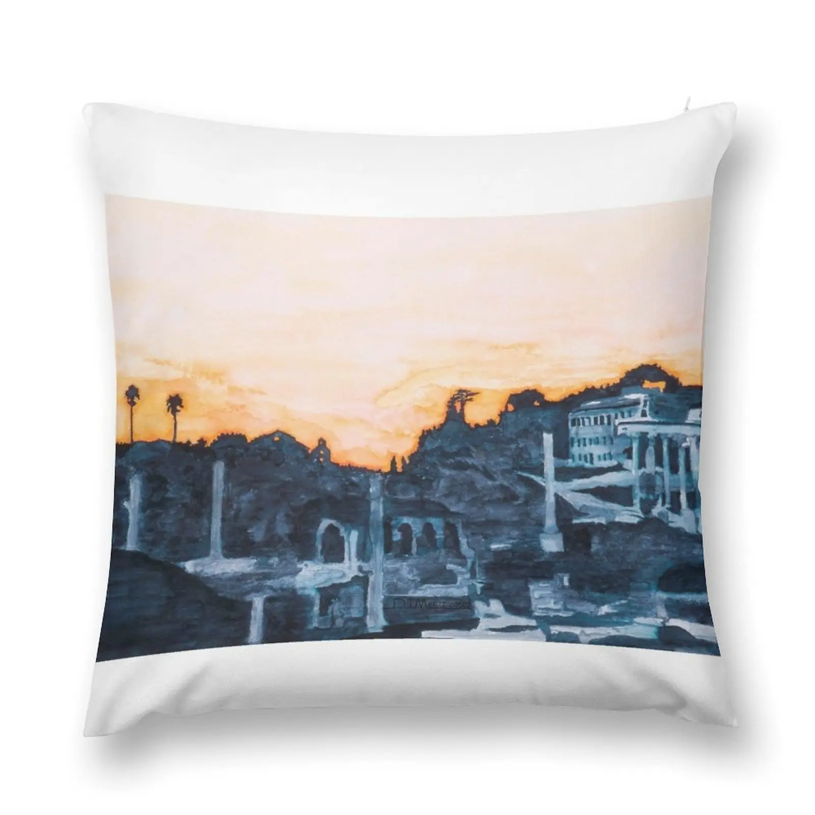 

Sunset On Rome Throw Pillow christmas decorations for home 2025 Sofa Pillow Cover New year pillow