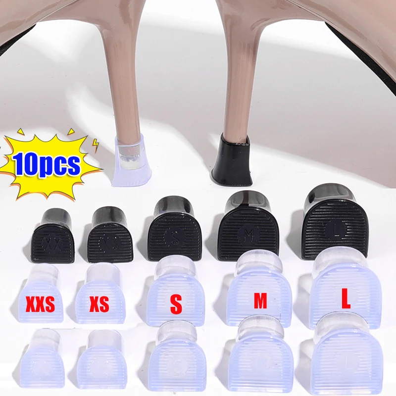 2-10pcs Silicone Heel Protectors Stoppers Stiletto Dancing Covers Antislip High Heeler Bridal Wedding Shoes Accessories