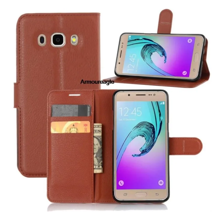 wallet flip leather case guard shield for samsung galaxy j5 2016 duos j510 j510fn leather back cover case with stand etui case