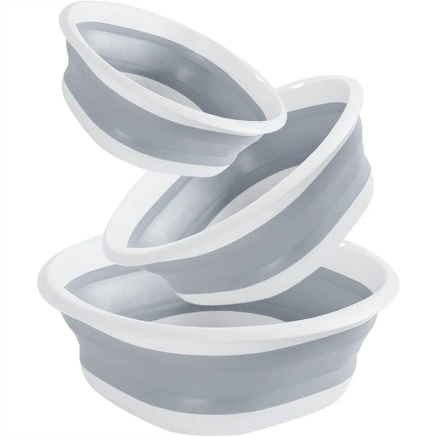 

Collapsible Washbasin Set of 3, Lightweight Portable Basin for Camping Sink and RV Sinks