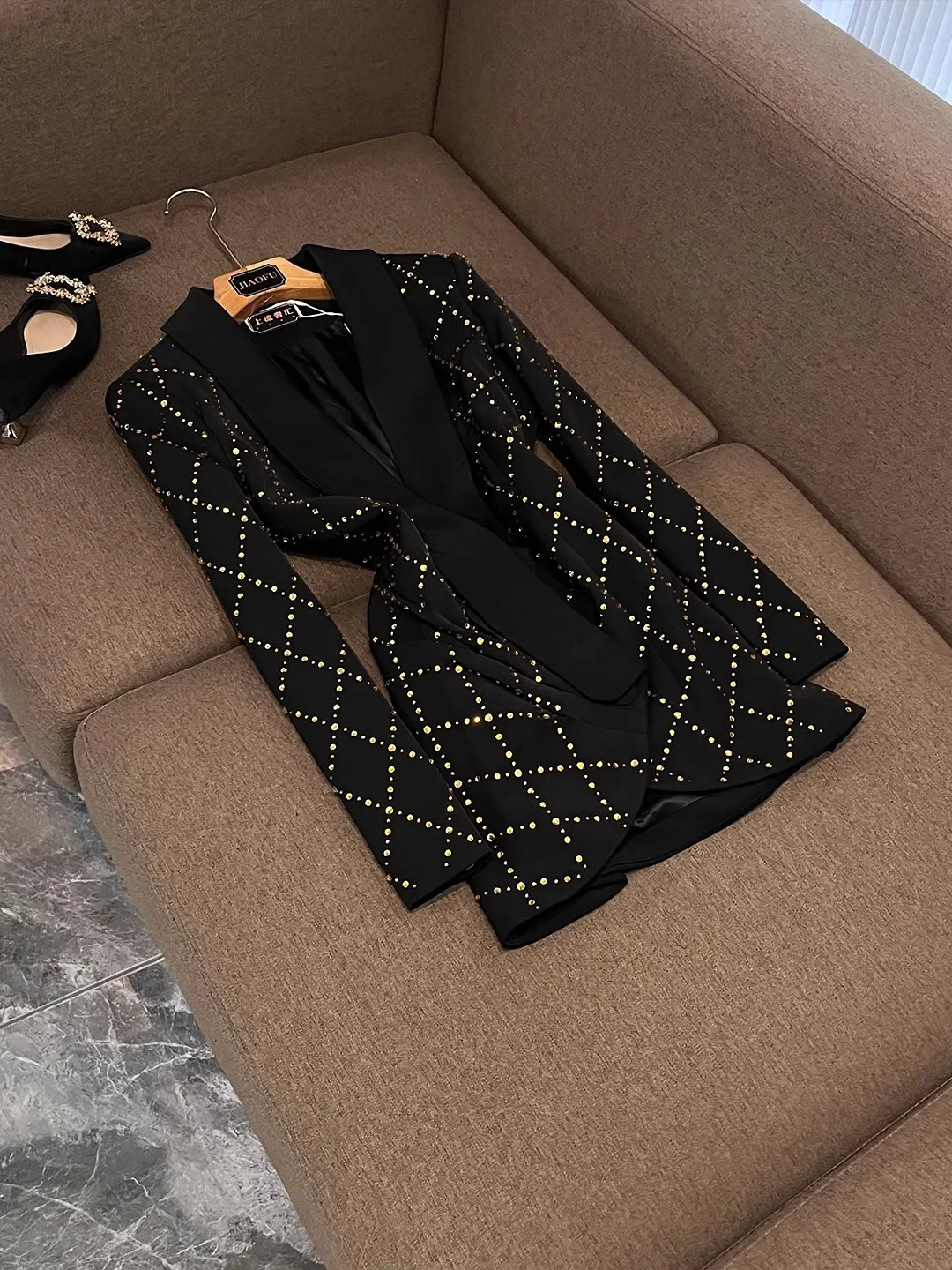 

Ele клетчатый костюм в горошек Dr Deep V Ne Par Gown Faionable Busin женская длинная юбка ort Sve китайского производства