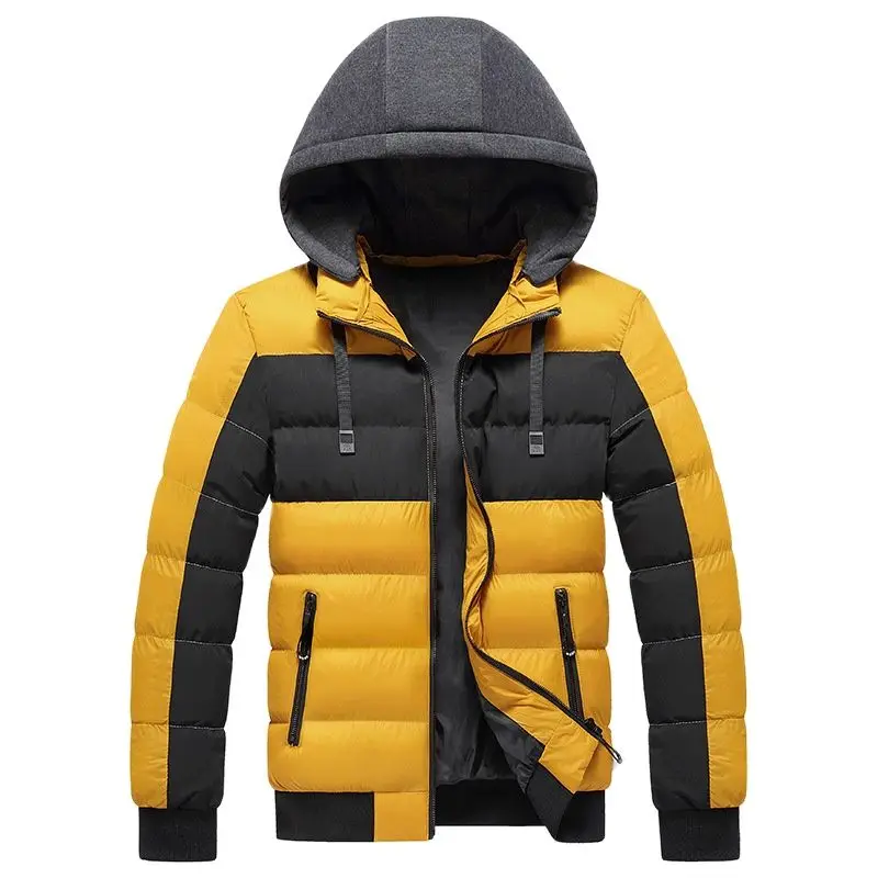 

New Men Parka Jackets Nice Autumn Winter Mens Warm Thick Outwear Coat Male Splice Casual Hooded Windbreak Jacket Parkas Men 4XL