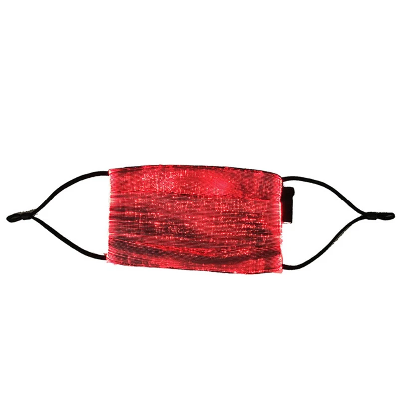 Masque à fibres optiques pour hommes et femmes, masques faciaux lumineux hip hop, chargeur USB, accessoires de Costume