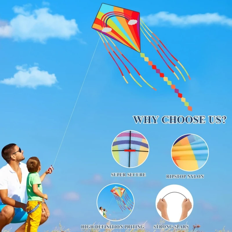 新しい凧ダイヤモンド凧飛行ナイロン凧ストリングラインナイロン凧ビーチスポーツ子供凧濰坊コブラ凧工場鯉