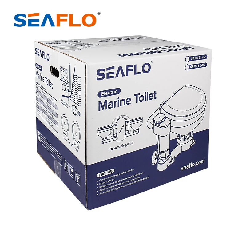 SEAFLO New Hot Sale Dc Electric Smart Marine Toilet System With Pump for Boat Accessories Yacht Bathroom Replacement