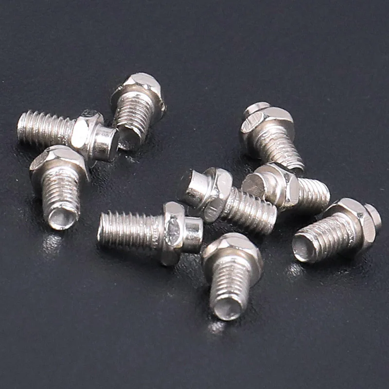 5PCS Bicycle Pedal Bolts Anti-skid M4 Steel Stud Pin Nail for Cycle Pedals Mount Bike Parts MTB Folding Cycling Pedal Anti-slip