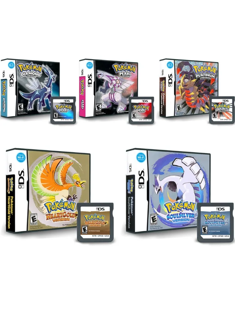Pokemon NDS Game Card Diamond Pearl Soul Silver Heart Gold Platinum US Edition (R4 Card Edition) - afbeelding 2