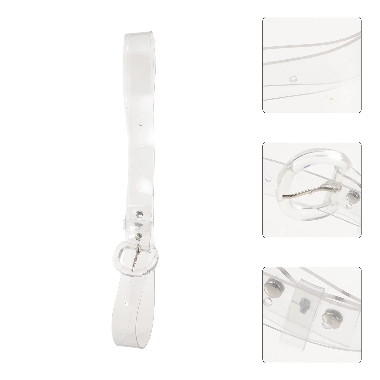 

Transparent Belt PVC Waist Strap See Through Wide Transparent Waist Strap Jean Accessory For Women Girls Daily Fashion Belts
