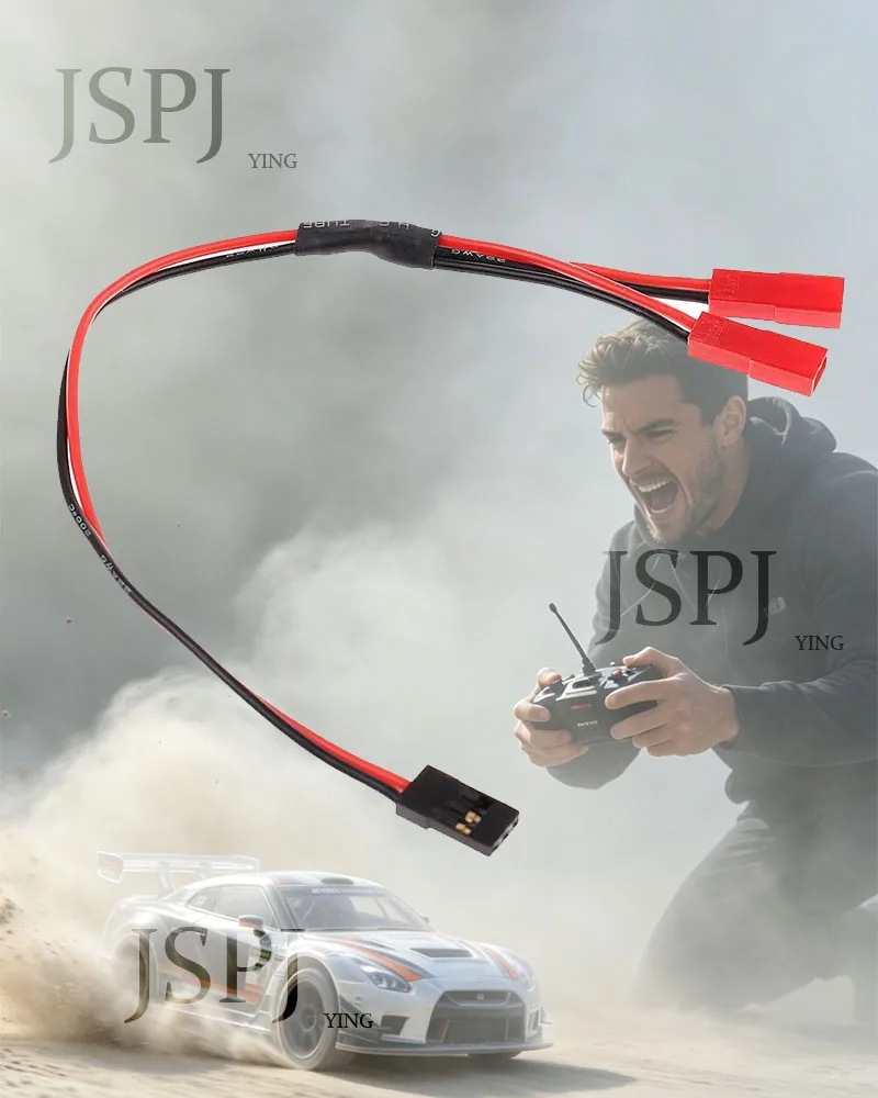 1PC JR 1 Male to JST 2 Female Y Connector Adapter Splitter Cable for RC Kits DIY