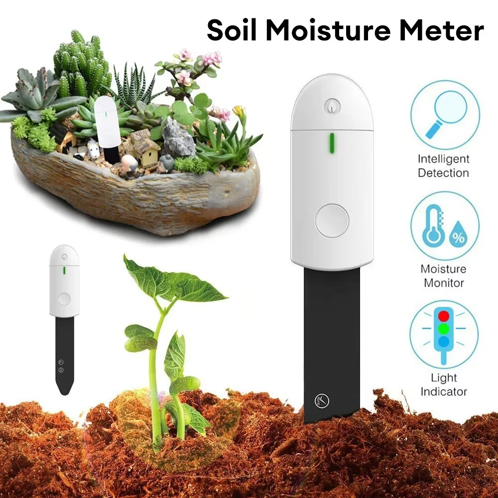 Soil Moisture Sensor Monitor Plants Moisture Tester Flower Pot Soil Hygrometer Garden Care Planting Humidity Meter Detector Tool