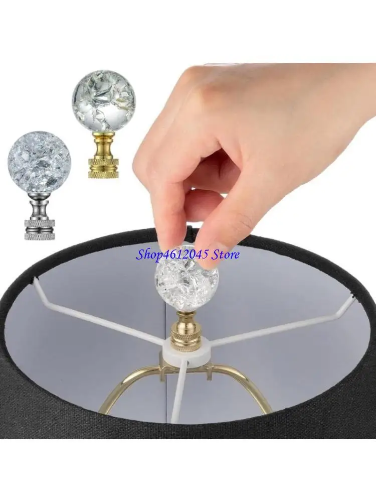 

L69A Brass Lamp Knobs Decorative Lamp Caps Glass Lamp Cresting Suitable for Lamp