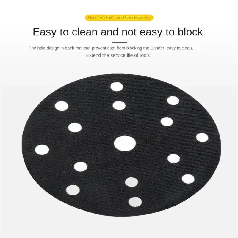 Tray Pad Wear-resistant 125mm Sandpaper Pad Perforated Cushion Grinding Disc Pad Widely Used Pneumatic Grinding Pad Easy To Use