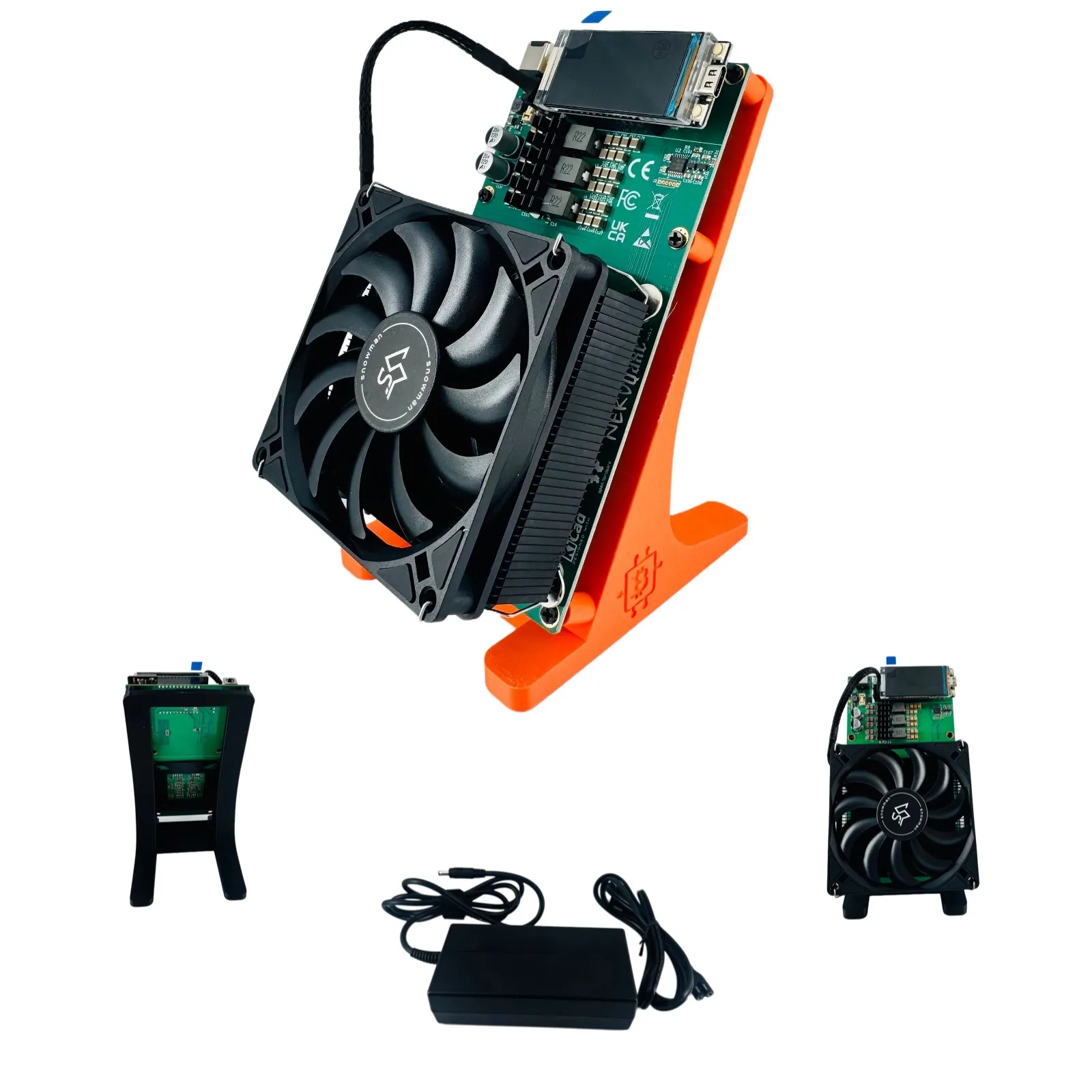 

NerdQaxe++ 6TH Solo Miner BM1370 Chip Crypto Mining Device 100W High Efficiency Portable Miner With LCD Screen