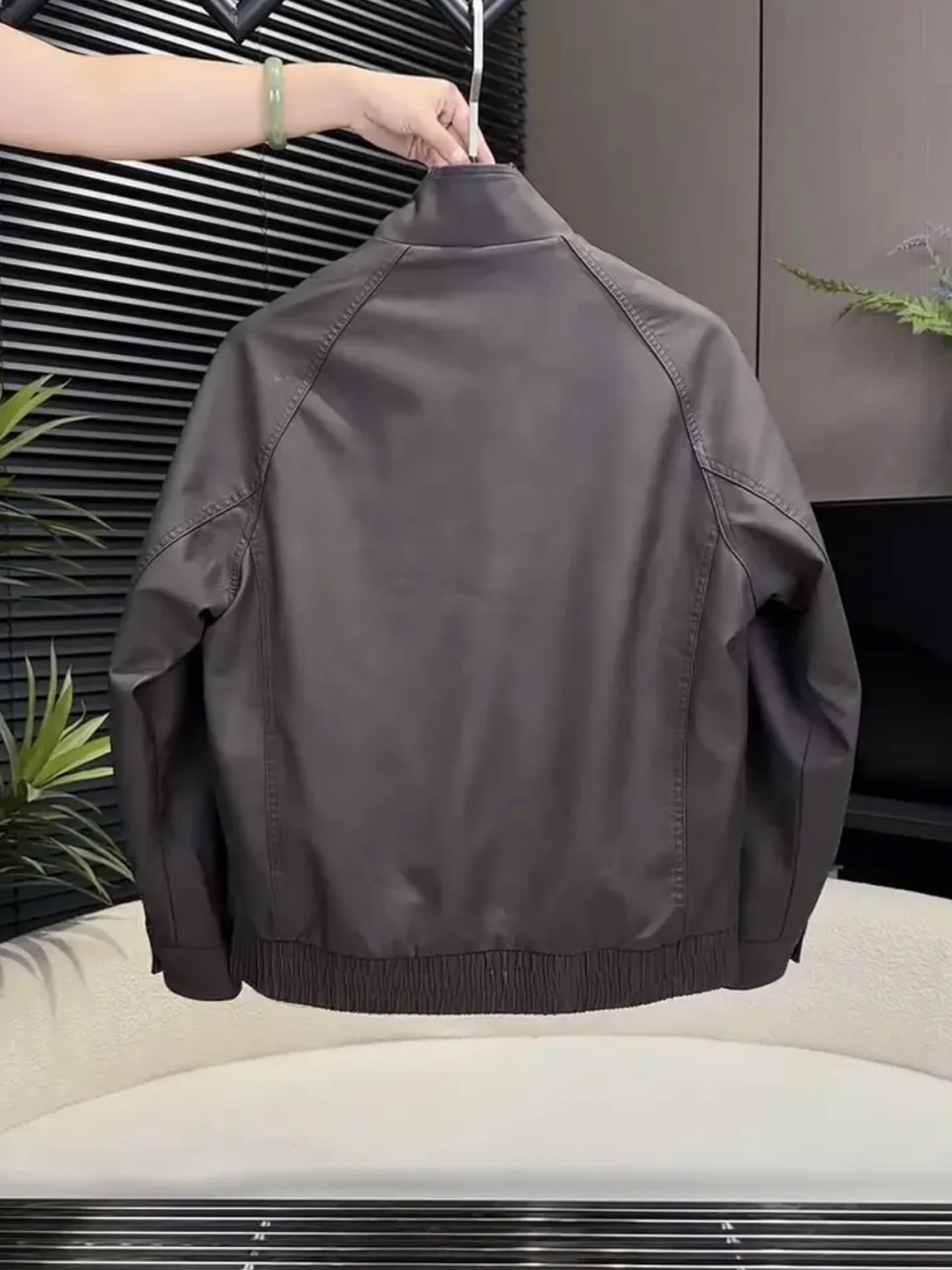 Uomo ort Biker Jaet Fce Foderato Colletto alla coreana Antivento Caldo Multi ket Cappotto da lavoro Faion Urban Sle Abbigliamento casual