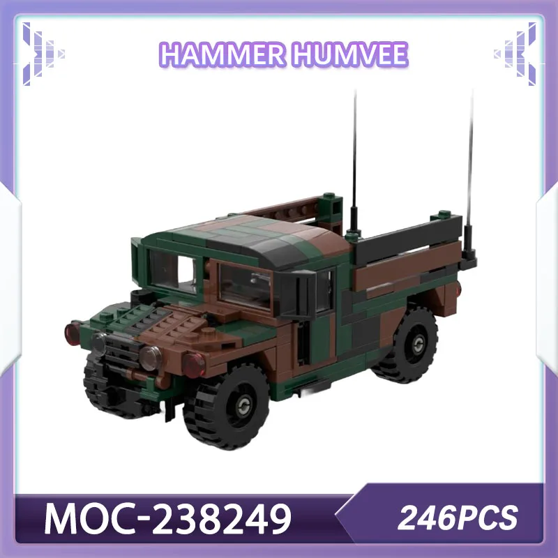 مجموعة اللبنات التمويه همفي نموذج سيارة شاحنة عسكرية MOC-238249 الطوب هدية عيد الميلاد