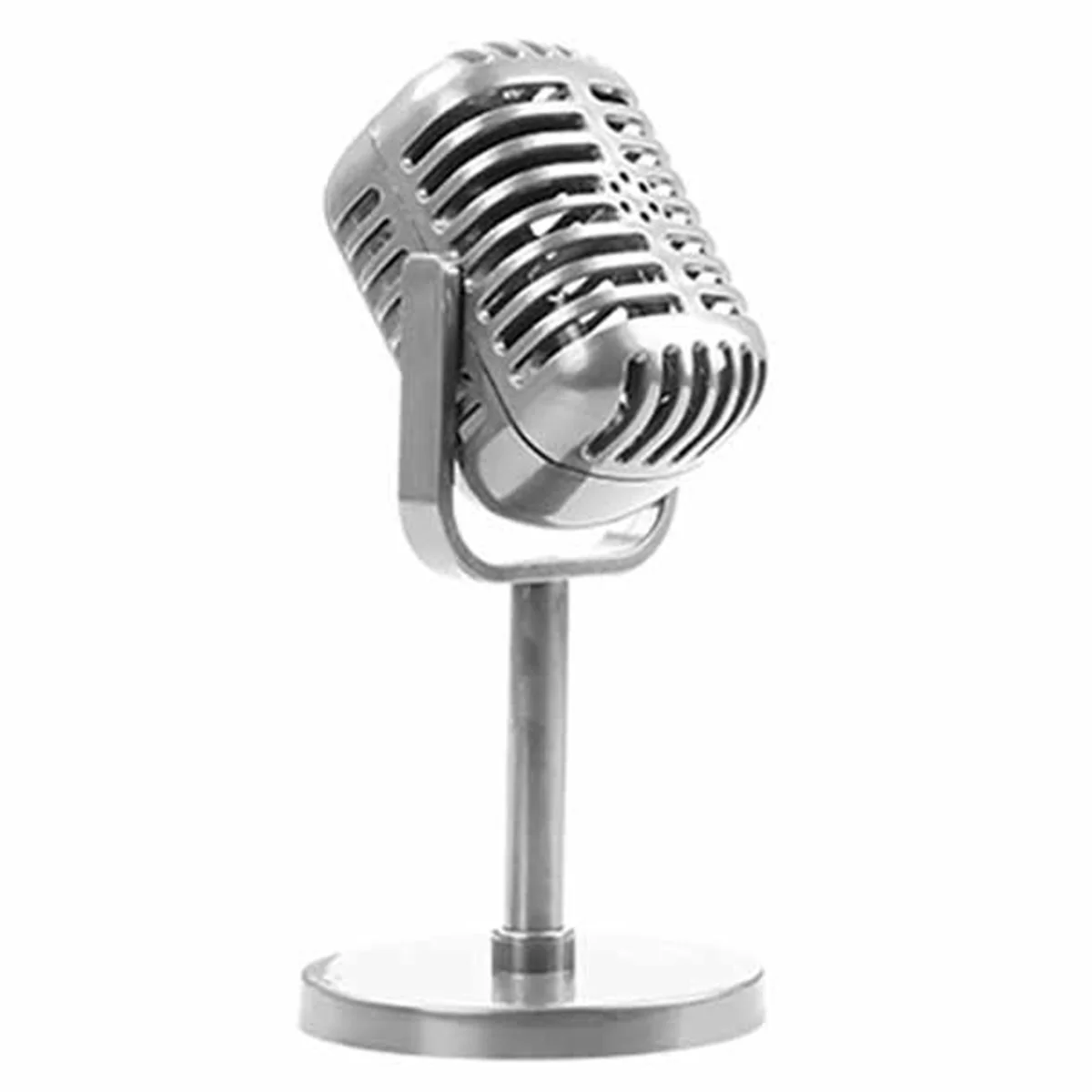 T85C Classic Retro Dynamic Vocal Microphone Vintage Mic Universal Stand for Live Performance Karaoke Studio Recording Silver