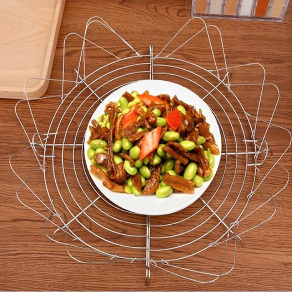 

2 Pcs Stainless Steel Drain Rack Oil Shelf Wok Frying Steaming for Pot French Fries Fried Food Draining