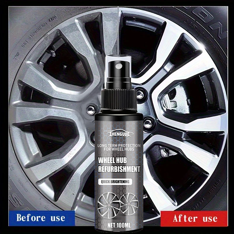 Iron Remover Protects Wheel Hubs and Brake Discs from Iron Dust Contamination Wheel Hub Anti-Rust Cleaner. Car Detailing Product