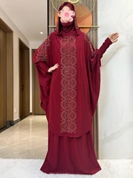Ensemble de vêtement de prière musulman pour femmes, robe Abaya, Hijab, longue jupe tiens imar, Ramadan islamique, Jilbab solide, nouveau, 2 pièces 5