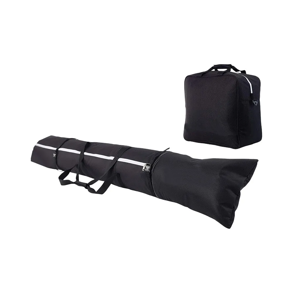 Ski Gear Bag Set Includes Ski Sleeve and Boot Bag for Skis 200 cm Boots Size 13 Roll Top Adjustability Water Resistant
