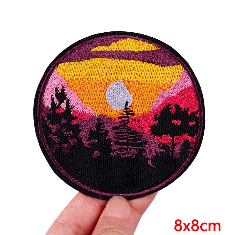 Outdoor Natur Camping Traveller bestickt Patch Eisen auf Patches für Kleidung Thermo kleber Patches Wander Patch für Rucksack