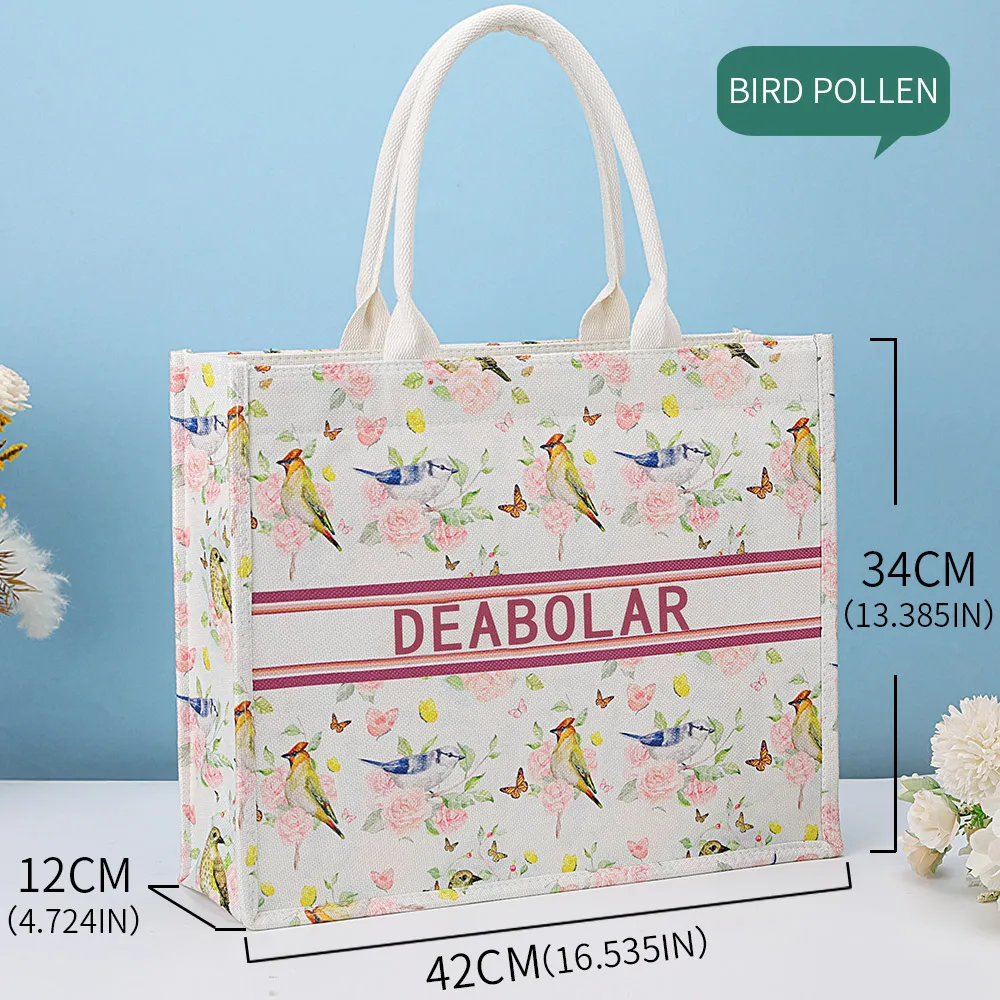 Fashion Women Beach Tote Bag High Capacity Cotton Linen Handbags Environmental Friendly Reusable Shopping Shoulder Bags