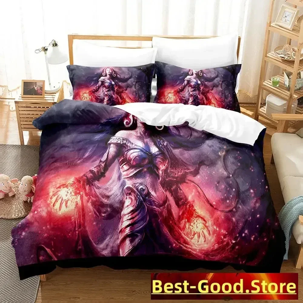 New M-Magic The Gathering Bedding Set Cartoon Anime three-piece set Adult Kid Bedroom Duvetcover Sets 3D Kawaii twin set