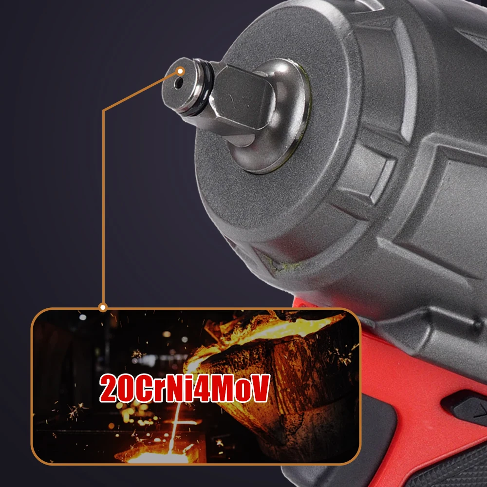 21V Brushless Cordless Impact Wrench Set 1000N.m High Torque Battery Powered Automotive Power Tools
