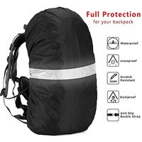 Waterproof Backpack Rain Cover Reflective with Strap 15L-65L Rucksack Cover Upgraded Cross Buckle Hiking Camping Cycling