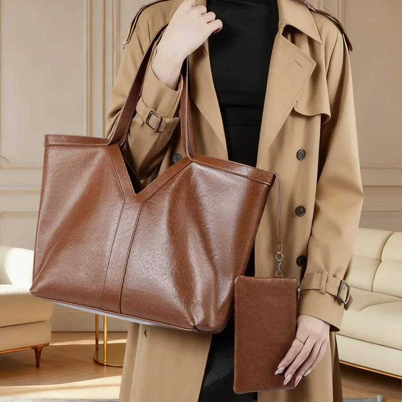 

Модная женская сумка-тоут 2026 Kite Stray из мягкой кожи, большая вместимость, универсальная, на одно плечо, ручная, MK004