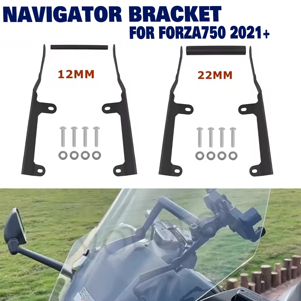 

12MM/22MM GPS Navigation Bracket For Honda Forza 750 FORZA750 2021-2025 Phone Holder Stand Mobile Phone Rack Dashcam Bracket