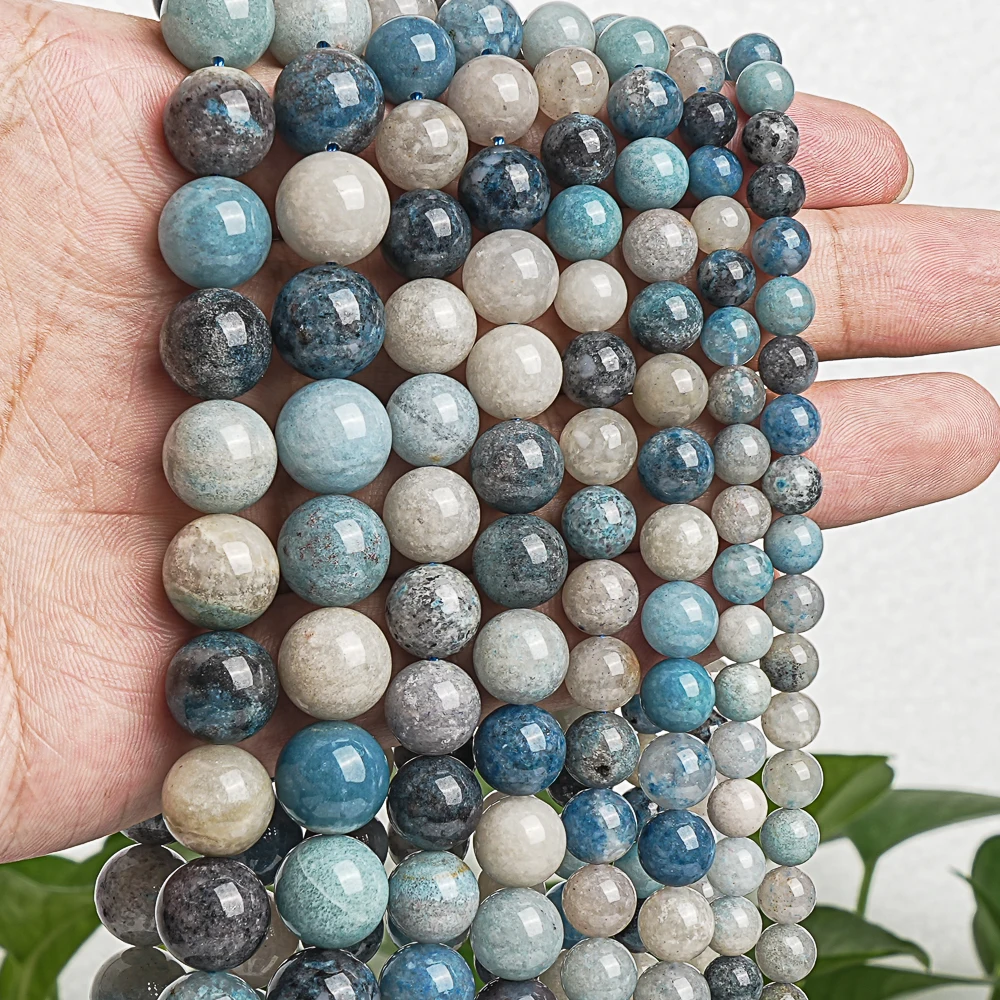 Natural Genuine Trolleite Round Beads Stone Loose Beads Strand For Bracelet Necklace DIY Accessories 7.5''/15''