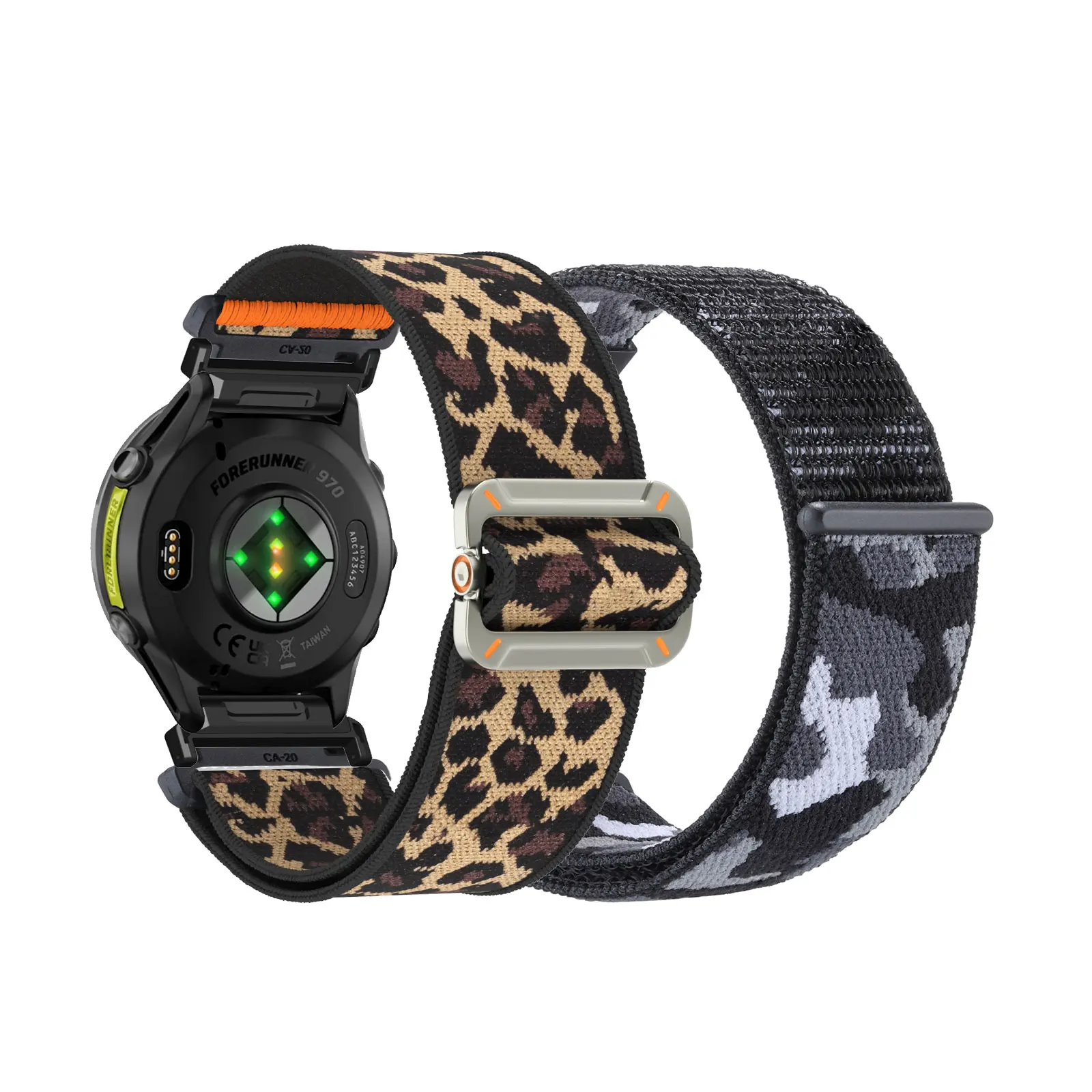 

2 нейлоновых ленты для Garmin Forerunner 970 Quickfit, ремешок 22 мм, эластичный нейлоновый спортивный ремешок