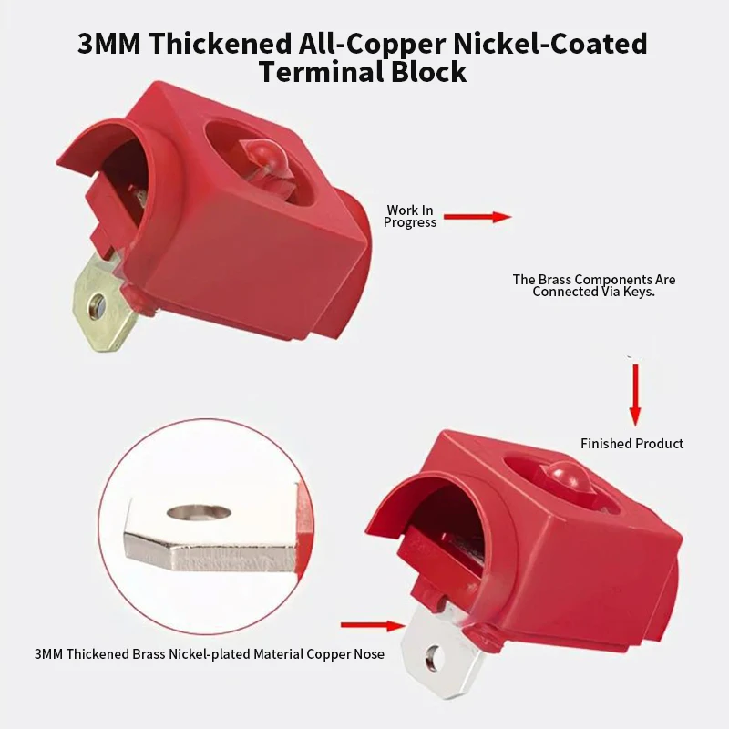 All Copper Storage Terminal 150A~350A Lithium Inverter New Energy Battery Connector Square High Current Wiring Terminal Block