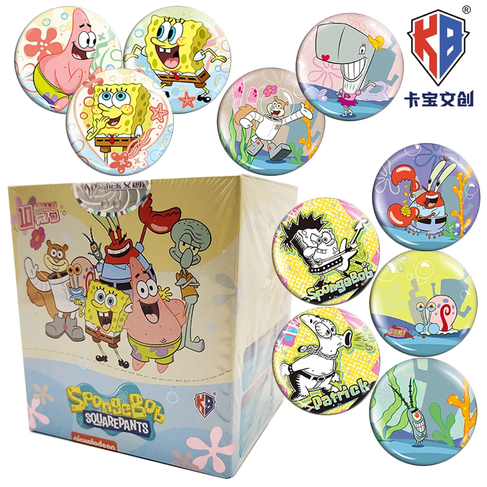 

Original Kabao SpongeBob SquarePants Round Badges Clothing Ornaments Backpack Accessories Surprise Christmas Gifts for Friends