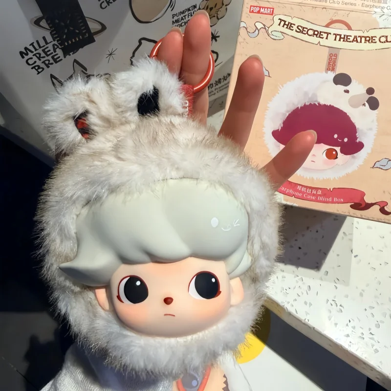 New Pop Mart Dimoo The Secret Theatre Club Series Blind Box Earphone Case Collectable Kawaii Plush Pendant Figure Cute Kids Gift - view 6