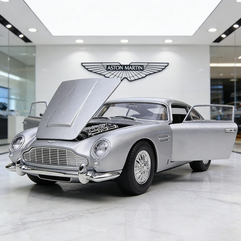 

WELLY 1:24 Aston Martin DB5 легкосплавный автомобиль, литье под давлением и игрушечный транспорт, модель автомобиля, миниатюрная масштабная модель автомобиля, игрушка для детей