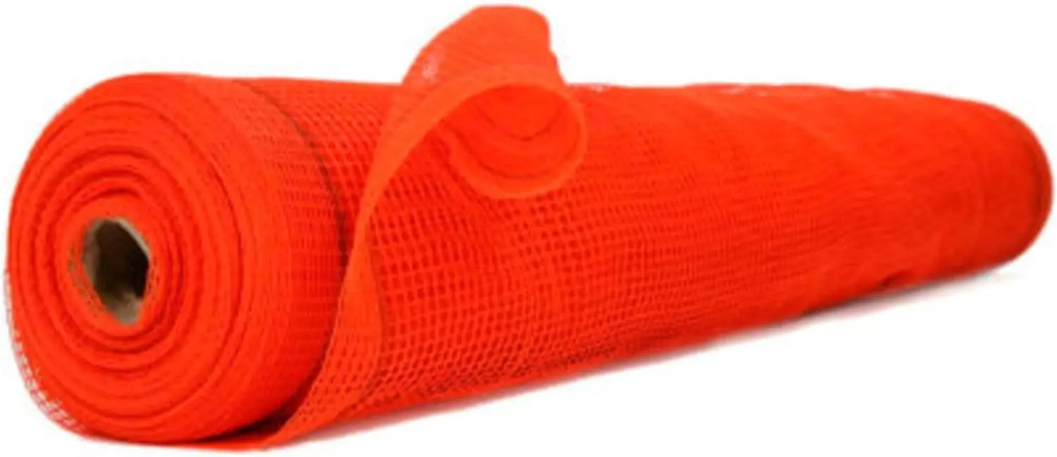 Orange Fire Retardant Safety Netting 4'x150', Flexible & Durable for Scaffolds