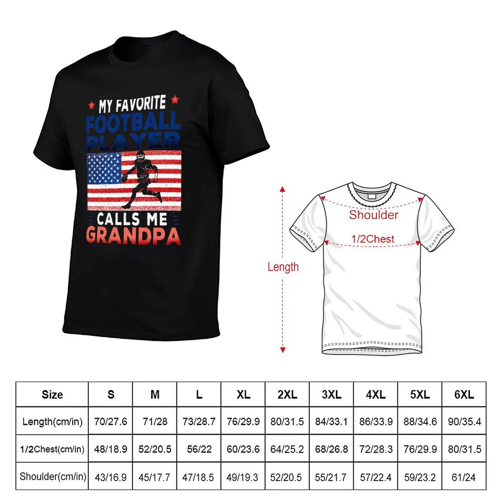 My Favorite Football Player Calls Me Grandpa - Grandson Grandpa Gift T-Shirt anime t shirts oversize man t shirts cotton T-Shirt