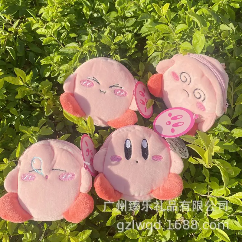 Kirby Soft Plush Coin Bags Kawaii Children Money Purse Wallet Cute Cartoon 3D Coin Purse Coin Bag Zipper Pouch Keys Earphone Bag