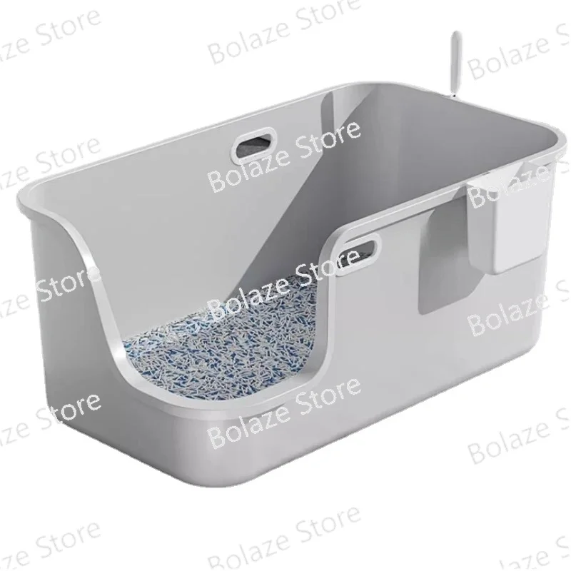 

Oversized Litter Box Giant Full Open Anti-Splash 80cm Extra Large Cat Toilet