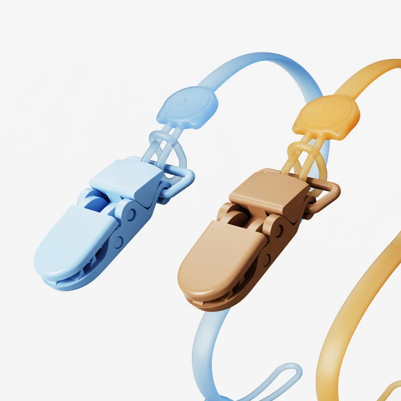 2pcs น่ารักการ์ตูนเด็กทารก Pacifier CLIP Candy สีซิลิโคน Pacifier CHAIN จุกนมหลอก Teething หัวนมสําหรับทารก Feeding