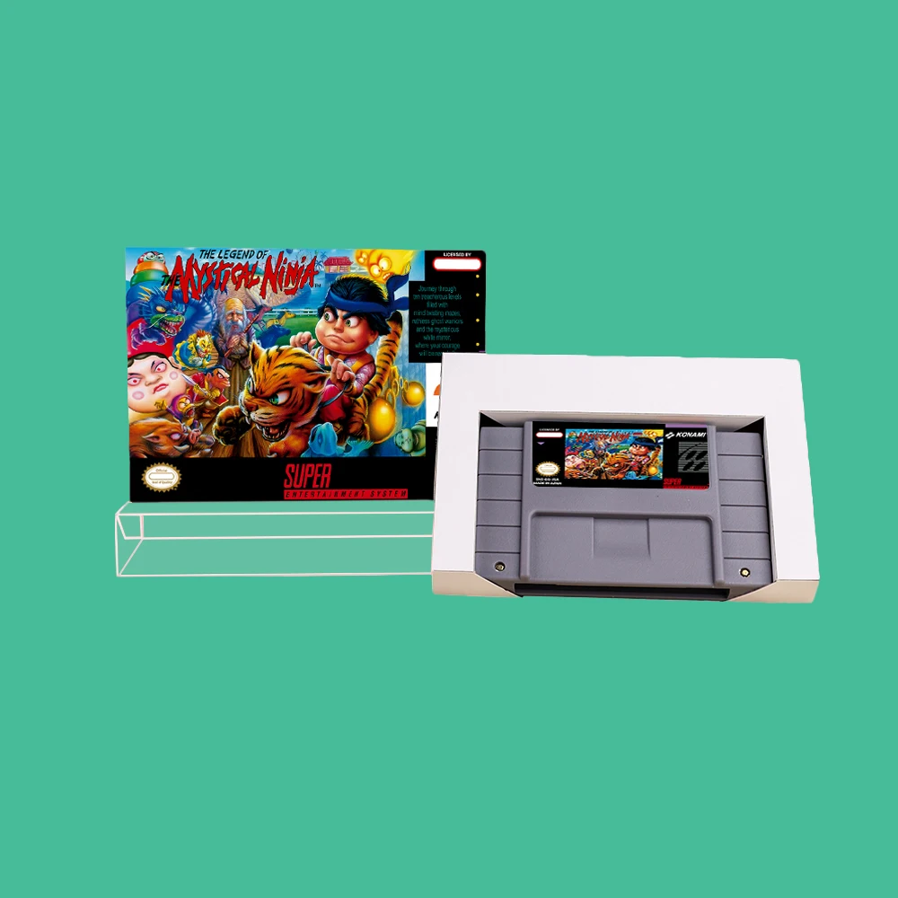 

RPG Game for The Legend of the Mystical Ninja - Game Cartridge with Box for PAL NTSC version 16 bit SNES console