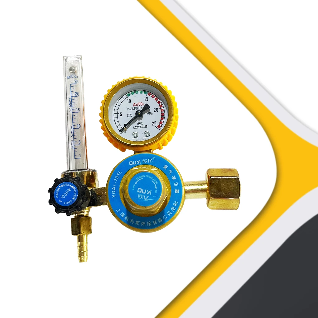 Argon Gas Regulator 0-25Mpa Pressure Guage 0-25L/min CO2 Helium Nitrogen G5/8 G3/4 W21.8 CGA540 MIG TIG Welding Flowmeter